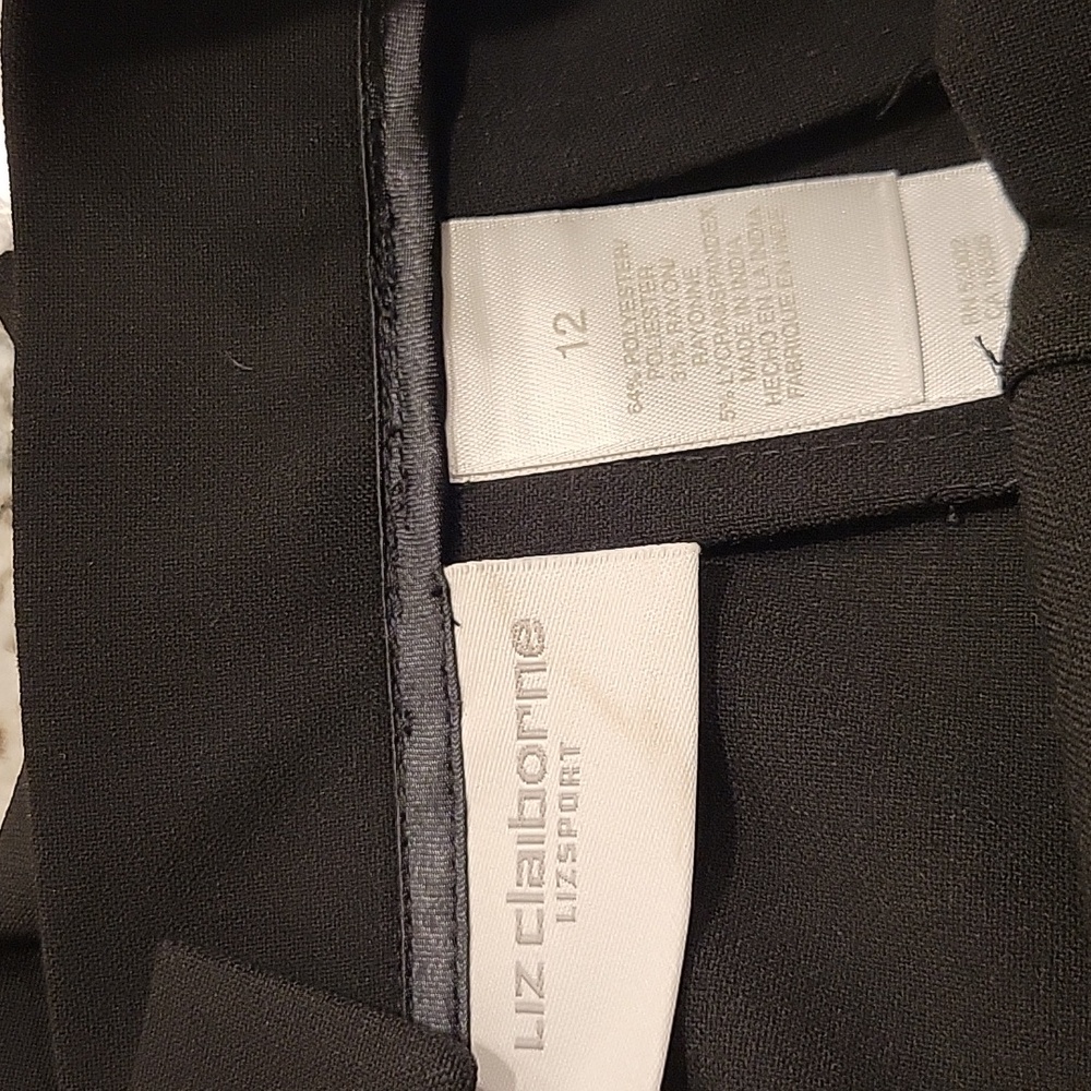 Liz Claiborne Front Slit Elegant Black Skirt - Picture 7 of 10